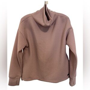 Nine West Active Pink Turtleneck Sweatshirt Pockets Size Medium